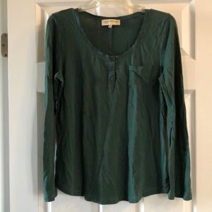 Lightweight Green Henley shirt